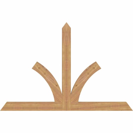 Ekena Millwork Richland Timber Gable Bracket, Western Red Cedar, 84"W x 56"H x 3 1/2"D x 5 1/2"F, 16/12 Pitch GBW084X56X0406RIC00SWR
